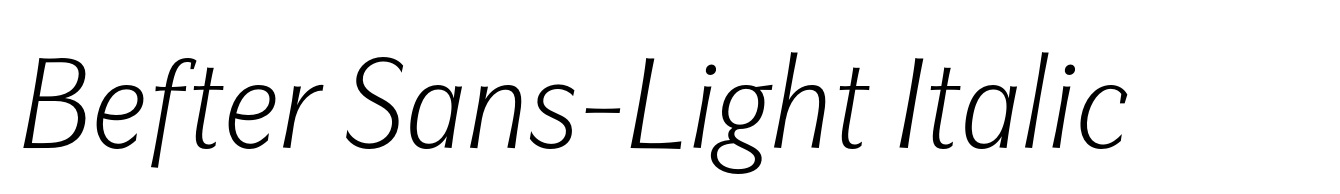 Befter Sans-Light Italic